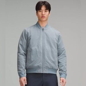 Lululemon Switch Over Bomber Jacket Large Insulated Reversible Light Blue Men’s